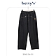 betty’s貝蒂思 腰鬆緊跳色壓線牛仔寬褲(共二色) product thumbnail 6
