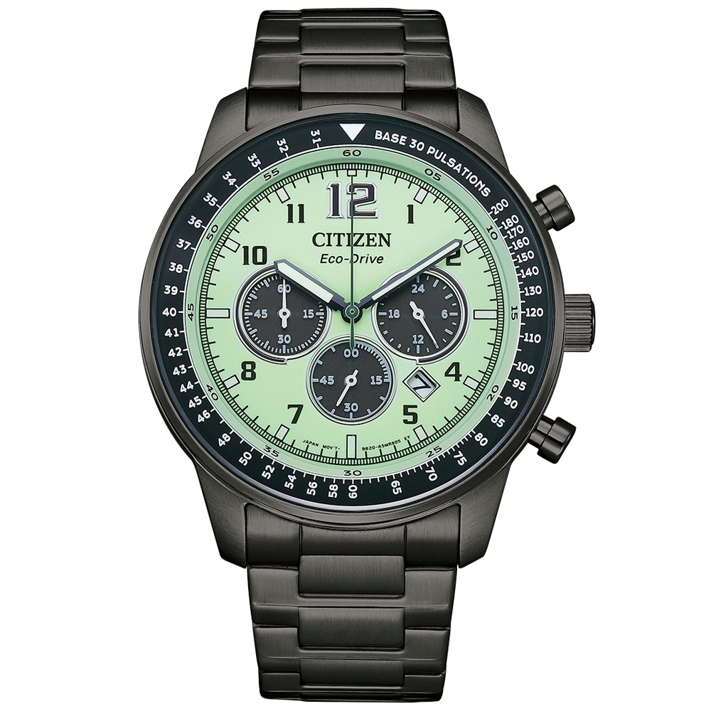 CITIZEN 星辰錶 夜光型 三眼計時秒表(CA4507-84X)44mm