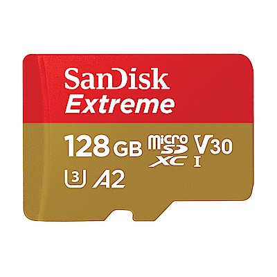 SanDisk Extreme microSDXC UHS-I V30 A2 128GB卡