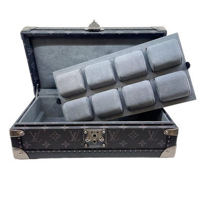 Louis Vuitton 路易威登 COFFRET 8 MONTRES 黑色原花紋腕錶收藏盒/硬箱錶盒/表盒(M20016)