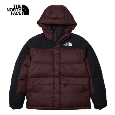 【The North Face 官方旗艦】【經典ICON】北面男款棕色防風防潑水保暖羽絨外套｜4QYXLOS