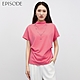 EPISODE - 簡約百搭棉質小立領短袖T恤E30409（桃粉） product thumbnail 1