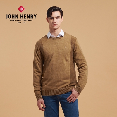 JOHN HENRY 側邊造型長袖針織衫-二色