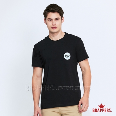 BRAPPERS 男款 滑板印花基本短袖T恤-黑