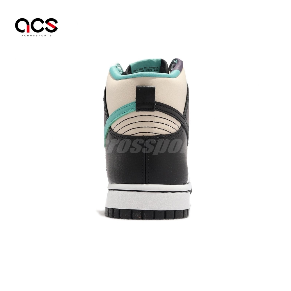 Nike 休閒鞋Dunk HI Retro EMB 黑米白湖水綠高筒男鞋Black Teal DO9455