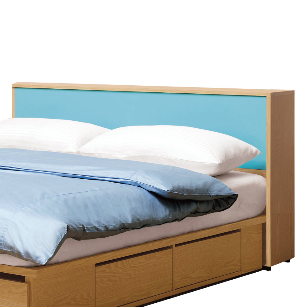 文創集 波蒂莉時尚5尺雙色雙人床頭箱-152x30x84.5cm免組
