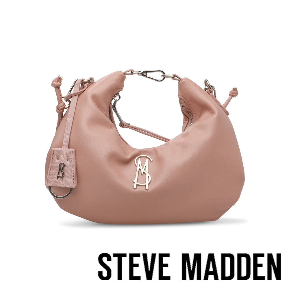 STEVE MADDEN-BRENDITA 素面側背半月包-鮭魚粉