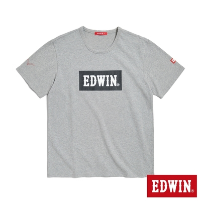 EDWIN 人氣復刻款 經典大LOGO短袖T恤-男-麻灰色
