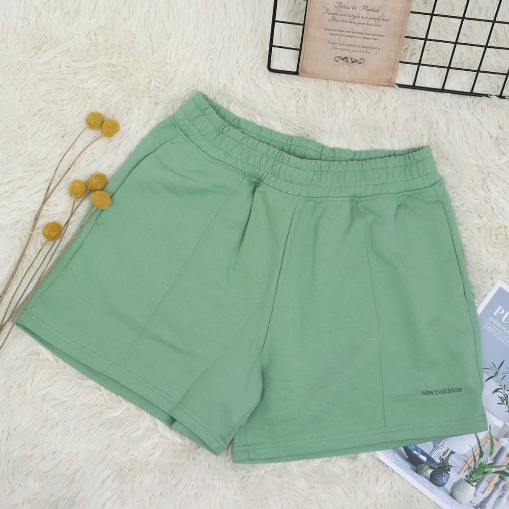 New Balance 短褲Athletics Nature State Shorts 女款綠鬆緊亞規NB 紐