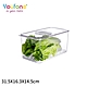 YOUFONE 廚房冰箱透明蔬果收納瀝水保鮮盒(附蓋)31.5X16.3X14.5 product thumbnail 1