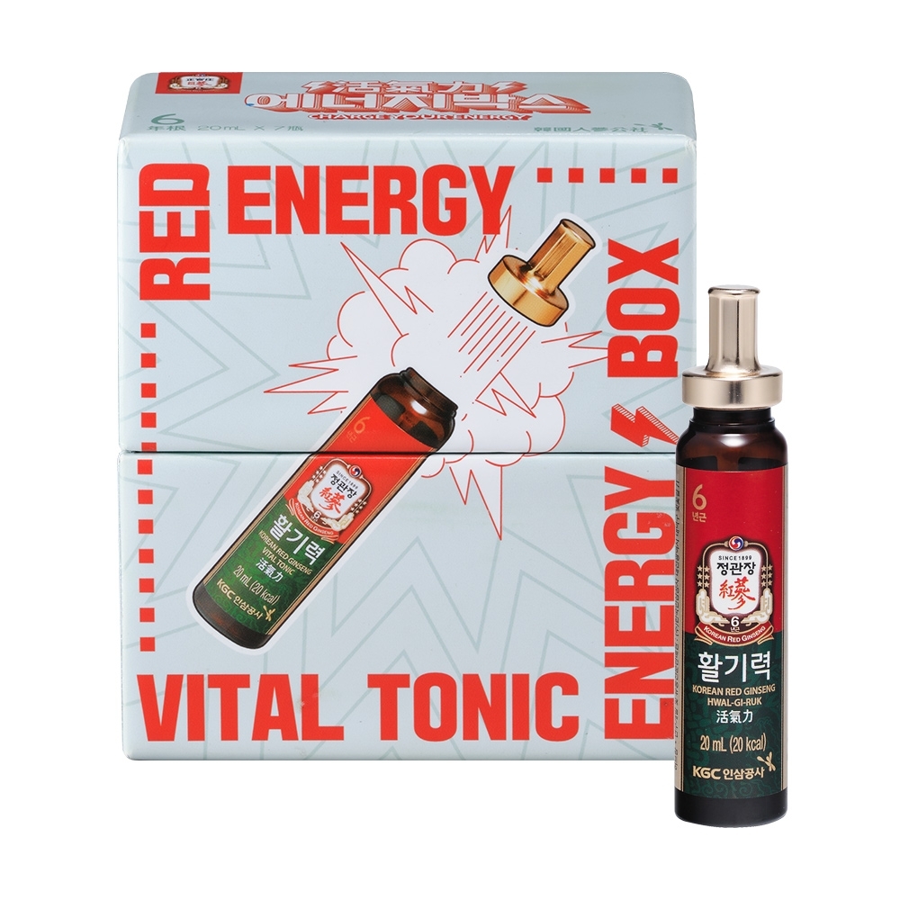 (即期品)【正官庄】活氣力ENERGY BOX(20mlx7瓶/盒)(效期：2024/04/24)