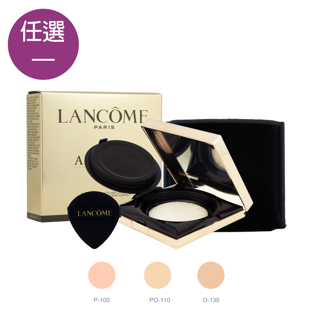 LANCOME蘭蔻 絕對完美玫瑰氣墊粉餅(粉盒+粉蕊+粉撲)13g