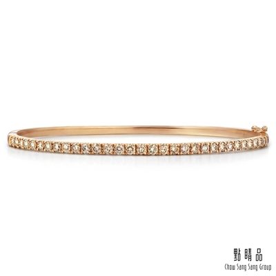 點睛品 Daily Luxe 1克拉 18K玫瑰金啡鑽石手環