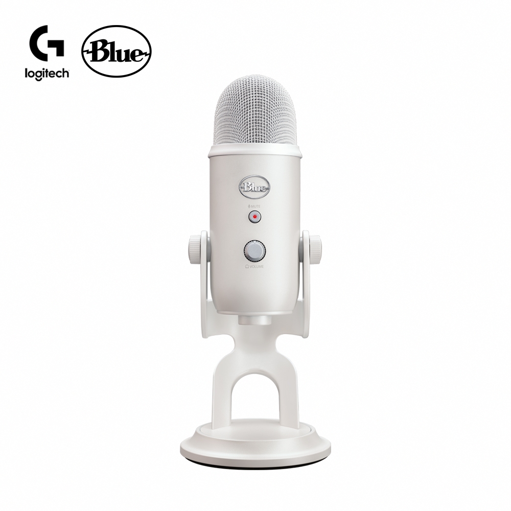 【Blue】YETI 雪怪 USB麥克風-炫光白(Podcast、直播推薦)