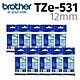 【10入組】brother 原廠護貝標籤帶 TZe-531 (藍底黑字 12mm) product thumbnail 2