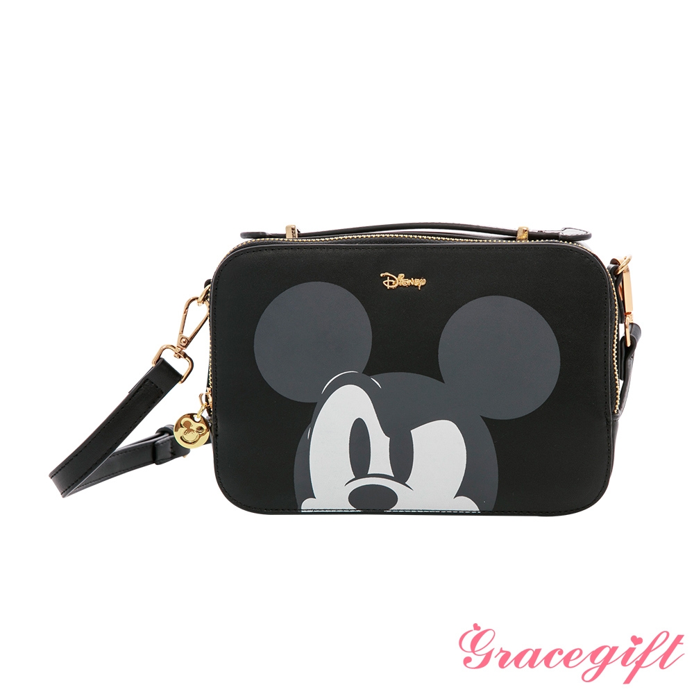 Disney collection by grace gift-迪士尼米奇款表情兩用方包 黑 product image 1