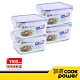 【CookPower鍋寶】耐熱玻璃保鮮盒1100ML四入組 EO-BVC11021Z4 product thumbnail 1