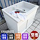 【Abis】 日式穩固耐用ABS櫥櫃式雙槽塑鋼雙槽式洗衣槽(雙門)-2入 product thumbnail 1