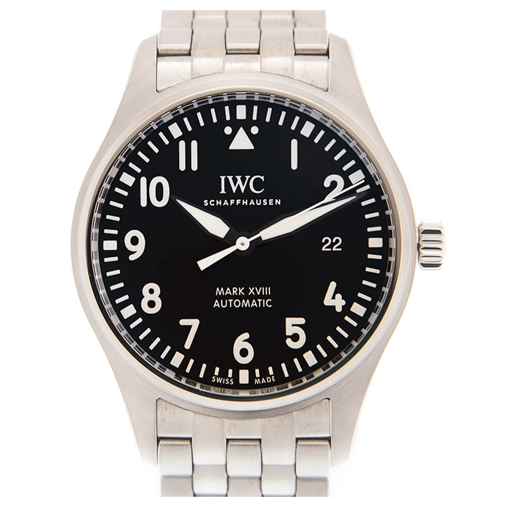 IWC 萬國錶 ( IW327015)馬克十八飛行員鍊帶腕錶x黑x40mm