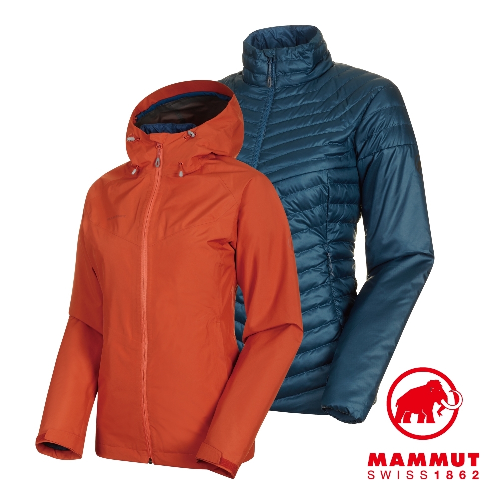 【Mammut 長毛象】Convey3in1 GTX兩件式 橙/藍 女#1010-27420