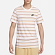 NIKE 上衣 男款 短袖上衣 運動 AS M NSW TEE CLUB STRIPE 白 DZ2986-100 product thumbnail 1