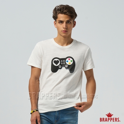 BRAPPERS 男款 電玩印花系列-電玩把手印花T恤-米白