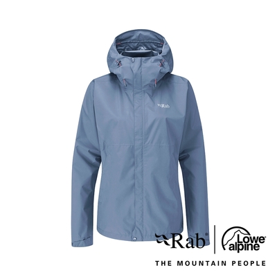 【英國 RAB】Downpour Eco Jacket 透氣防風防水連帽外套 女款 白令海藍 #QWG83