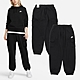 Nike 長褲 NSW Club Fleece Pants 女款 黑 內刷毛 保暖 寬版 鬆緊褲頭 抽繩 刺繡 DQ5197-010 product thumbnail 1