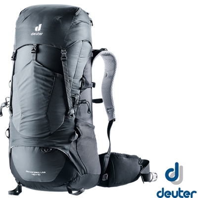 Deuter Aircontact Lite 40+10SL 專業輕量減震拔熱透氣背包_深灰/黑