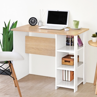 HOPMA家具 DIY巧收簡約風層架書桌/工作桌/收納桌/美背寬 90X 深48 X 高71.5cm