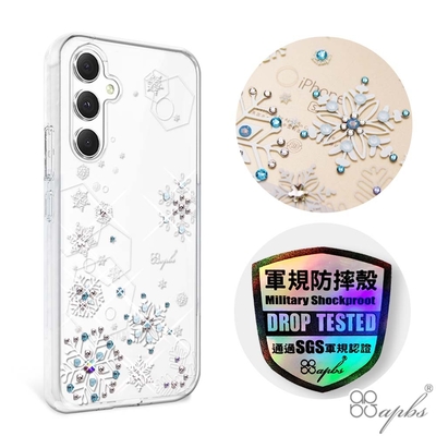 apbs Samsung Galaxy A55/A54/A53/A35 輕薄軍規防摔水晶彩鑽手機殼-紛飛雪