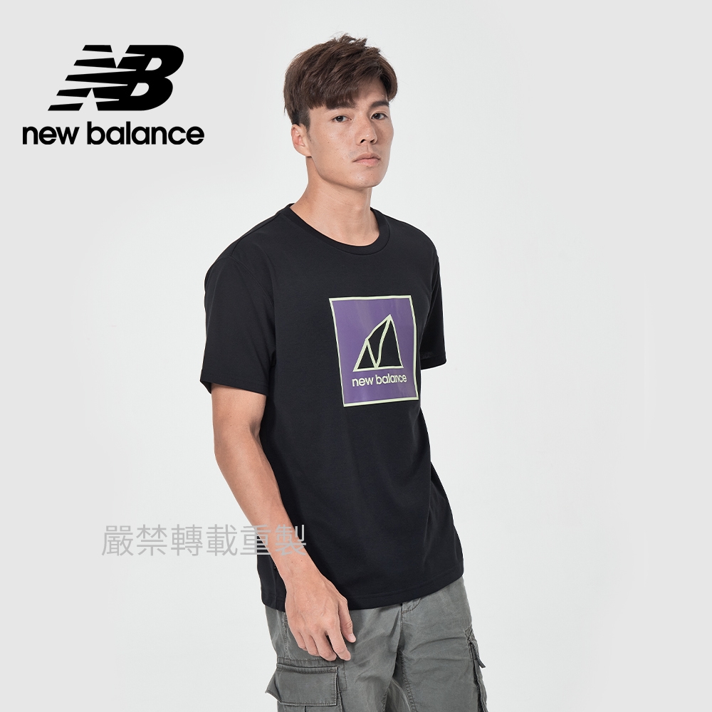 【New Balance】戶外系列短袖T_男性_黑色_AMT11585BK
