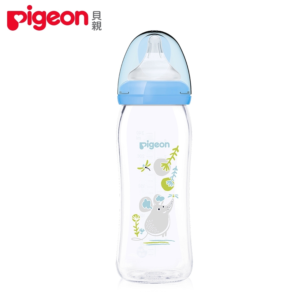 日本《Pigeon 貝親》寬口彩繪玻璃奶瓶240ml(鼠年限定款)