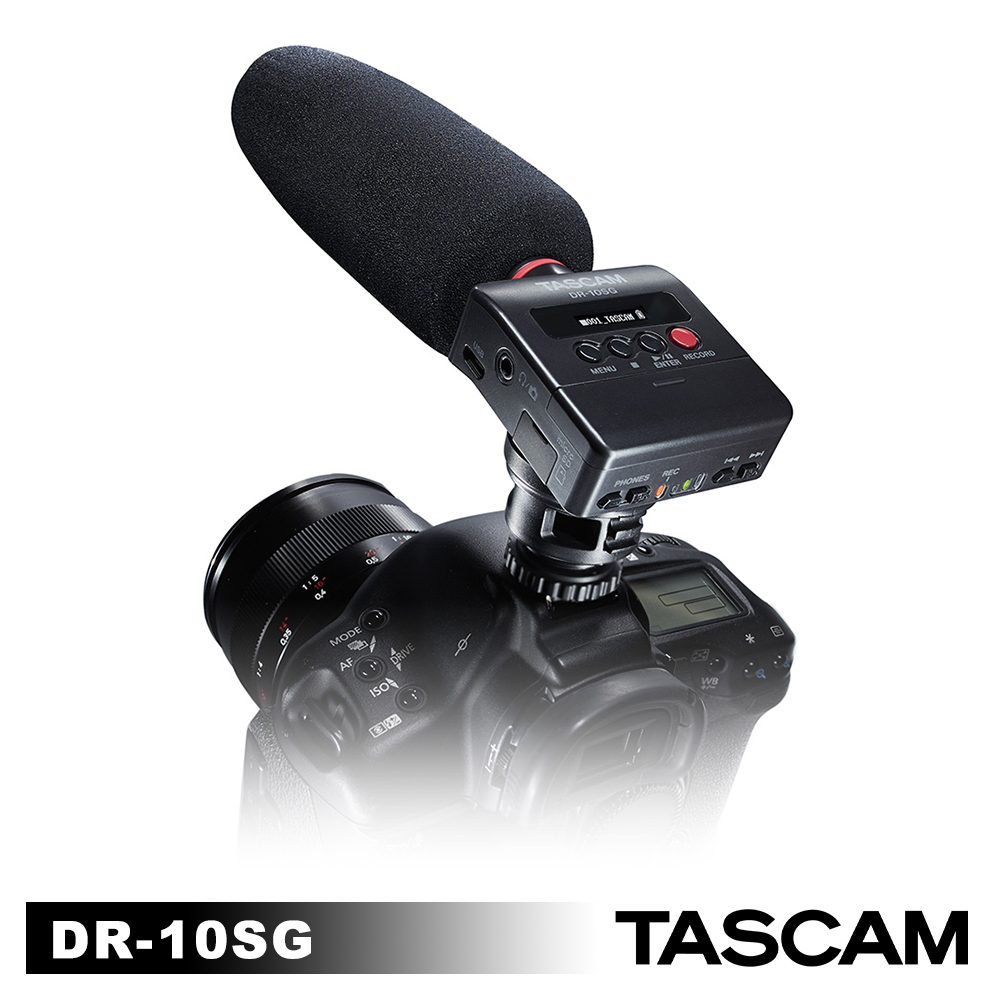 【日本TASCAM】單眼用錄音機 指向性槍型麥克風 DR-10SG