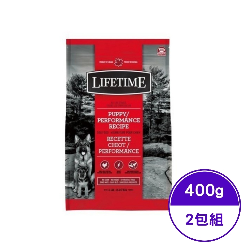 加拿大LIFETIME萊馥特-骨骼關節保健配方-高活動量犬 (全齡犬)  400g (2包組) (LTD7605)