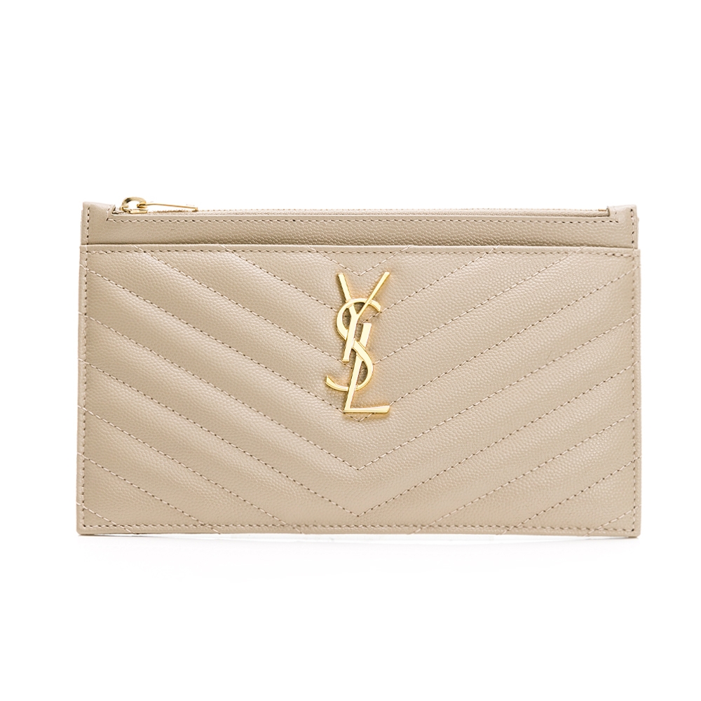 YSL 金字手拿拉鍊扁長夾(多色選) product image 1