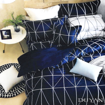 DUYAN竹漾-100%精梳棉-雙人加大六件式床罩組-日系幾何 台灣製