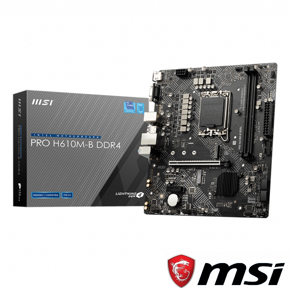 MSI微星 PRO H610M-B DDR4 主機板