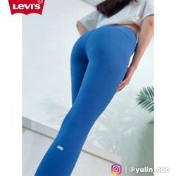 Levis Gold Tab金標系列 女款 彈力貼身高腰瑜珈褲 寶藍