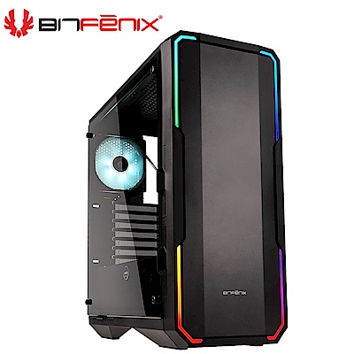 Bitfenix 火鳥 Enso TG(B) 炫光戰神 黑 E-ATX 玻璃透側 電腦機殼