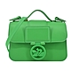 LONGCHAMP BOX-TROT系列小牛皮同色LOGO翻蓋斜背包(迷你/野草綠) product thumbnail 1