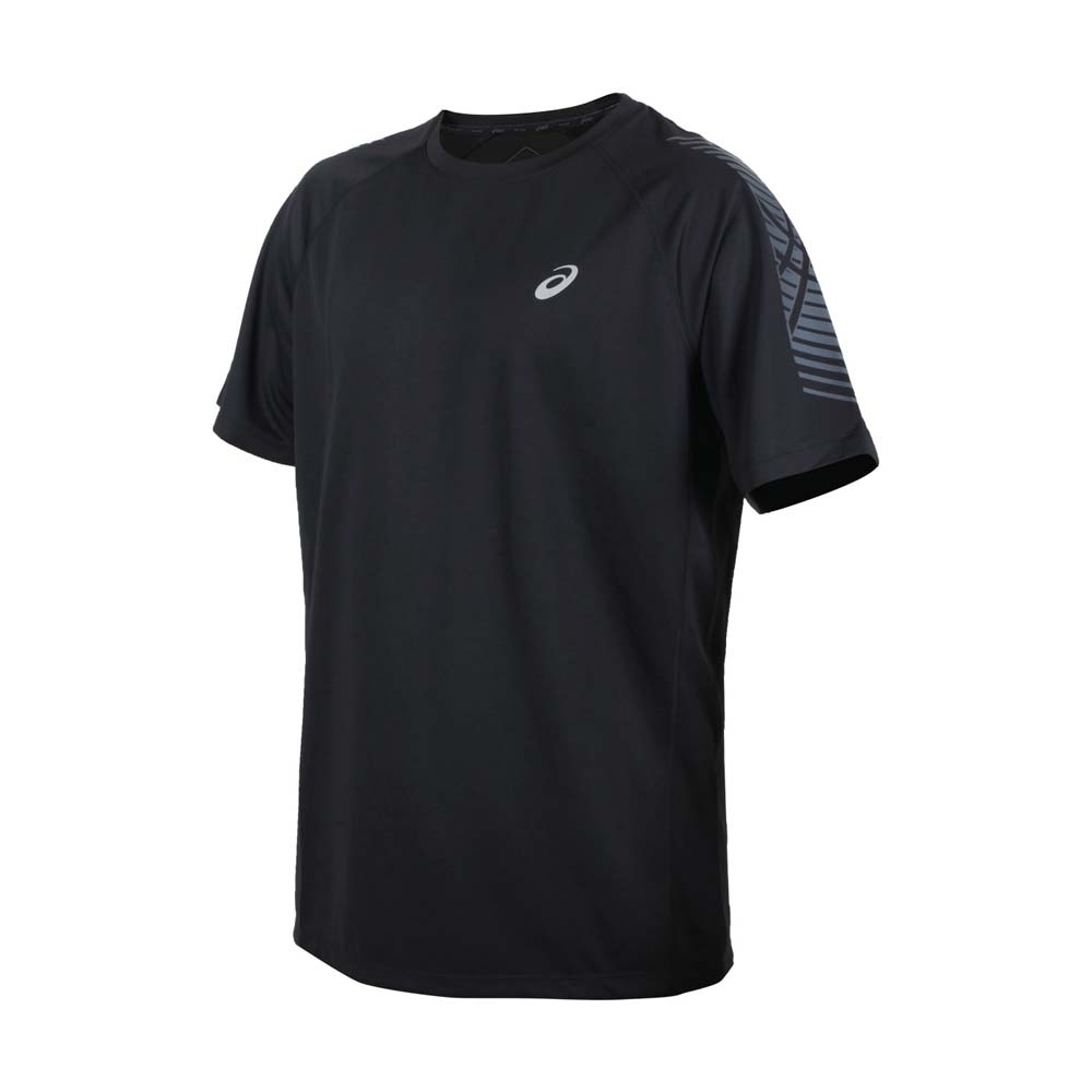 ASICS 男短袖T恤-吸濕排汗 運動 上衣 慢跑 路跑 反光 亞瑟士 2011B055-001 黑灰銀