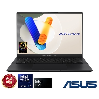 ASUS S5406MA 14吋筆電 (Ultra 5-125H/16G/512G/EVO認證/Vivobook S 14 OLED/極致黑)