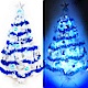 摩達客 6尺特級白色松針葉聖誕樹(藍銀色系)+100燈LED燈2串(附控制器跳機) product thumbnail 1