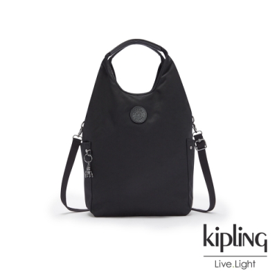 Kipling 極致低調黑肩背側背包-URBANA