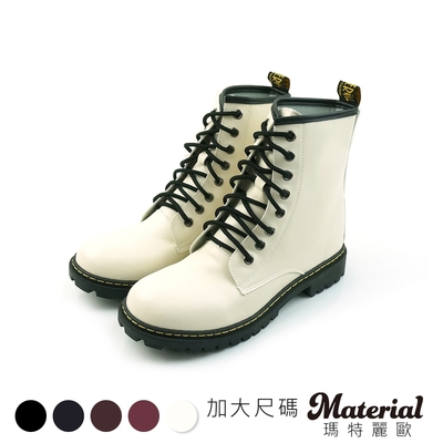 Material 瑪特麗歐中長靴 加大高質感綁帶中長靴 TG7705
