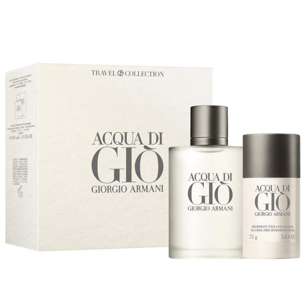 GIORGIO ARMANI 寄情水男性淡香水2入禮盒(100ml+體香膏75g) ACQA DI GIO