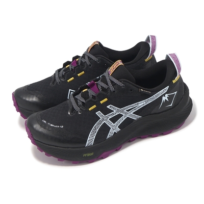 Asics 越野跑鞋 GEL-Trabuco 12 GTX 女鞋 黑 紫 防水 回彈 抓地 耐磨 運動鞋 亞瑟士 1012B607001