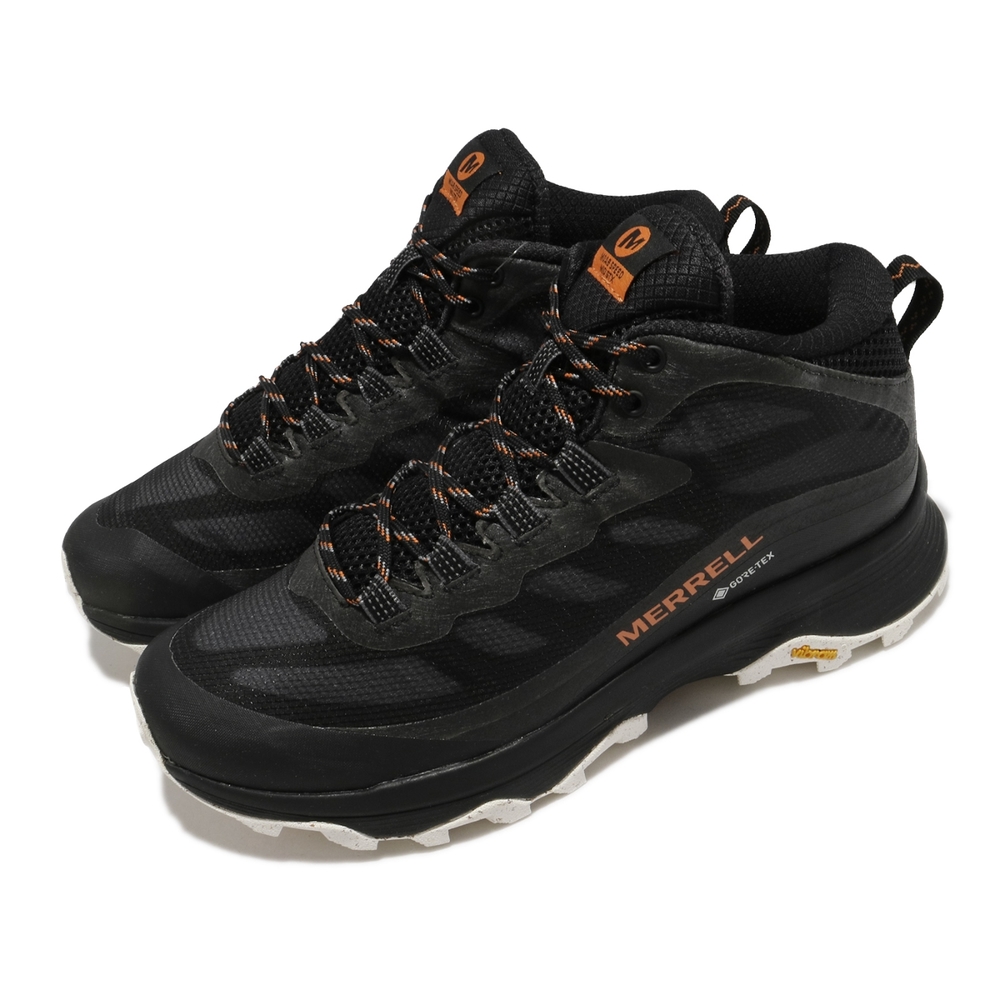 Merrell 戶外鞋 Moab Speed Mid GTX 男鞋 登山 越野 耐磨 黃金大底 防水 中筒 黑 白 ML135409