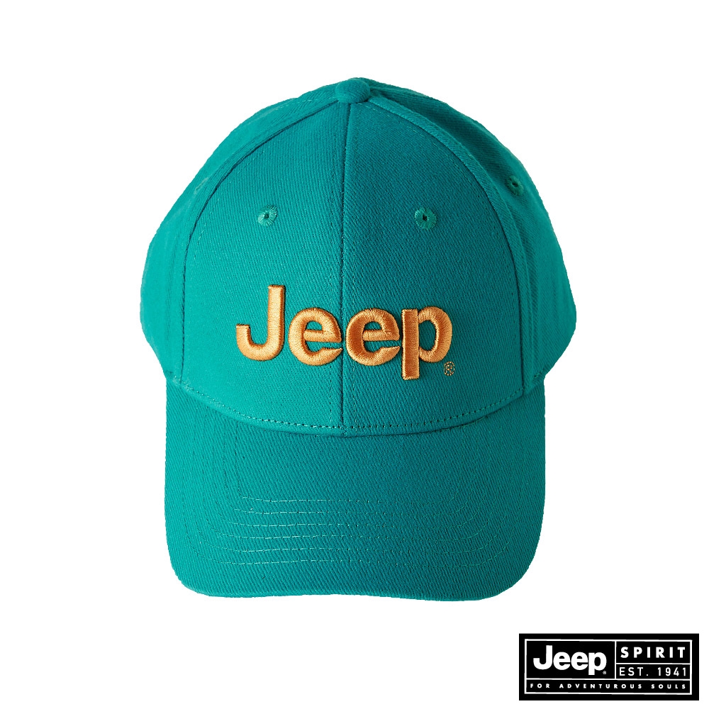 JEEP 品牌LOGO刺繡休閒棒球帽-綠色